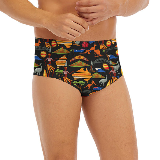 Australia Symbols Pattern Print Men's Briefs