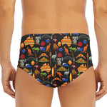 Australia Symbols Pattern Print Men's Triangle Swim Briefs
