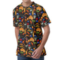 Australia Symbols Pattern Print Men's Velvet T-Shirt