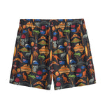 Australia Symbols Pattern Print Mesh Shorts