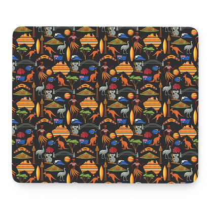 Australia Symbols Pattern Print Mouse Pad