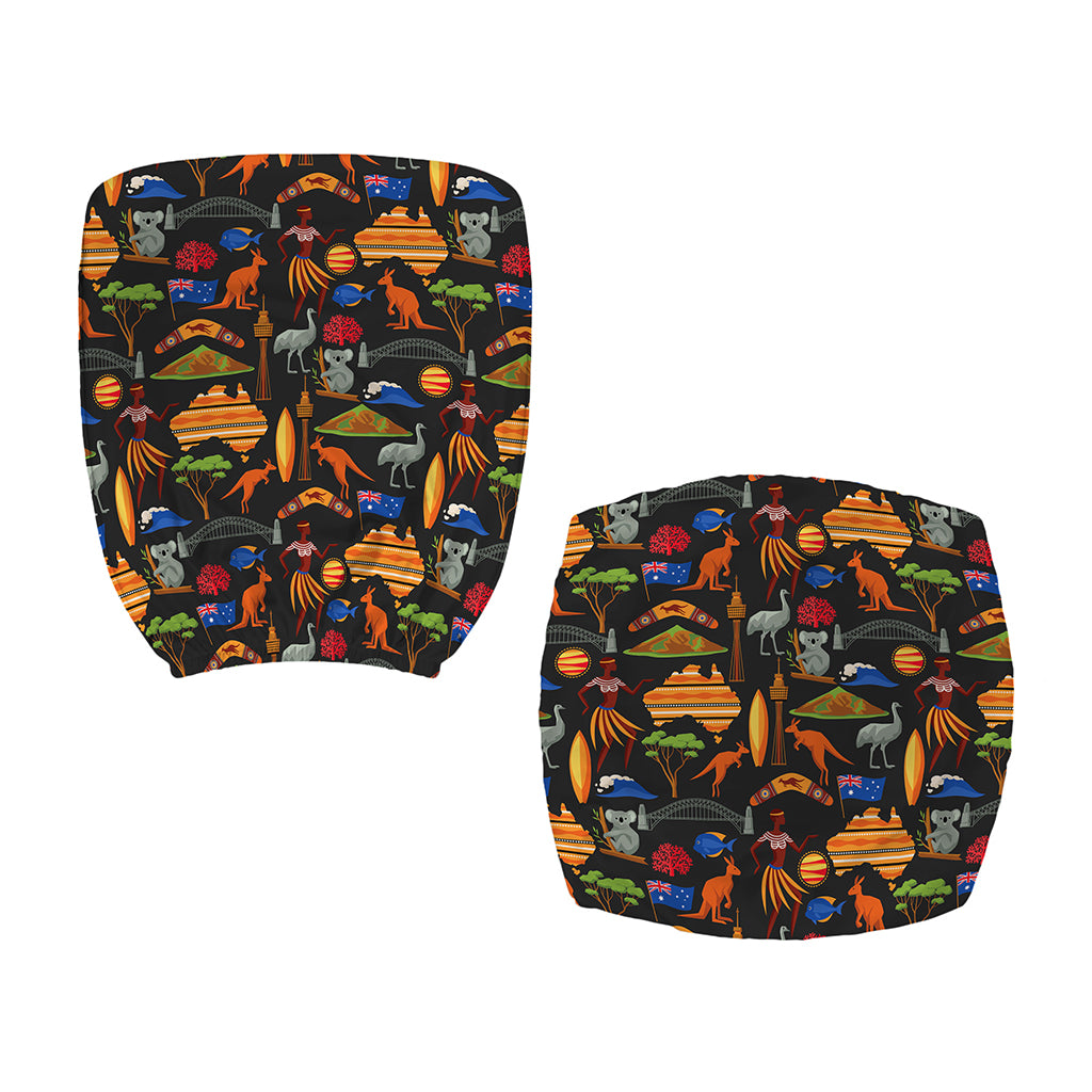 Australia Symbols Pattern Print Office Chair Cover