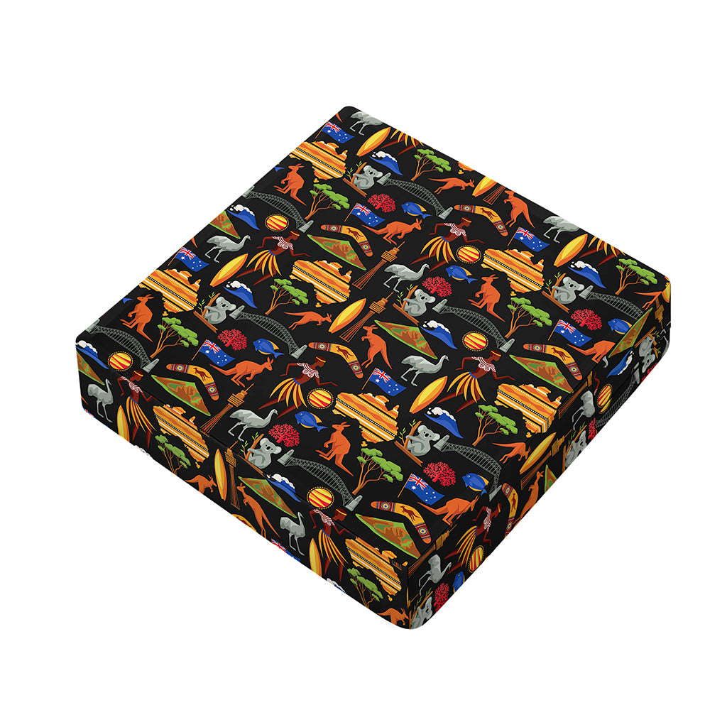 Australia Symbols Pattern Print Outdoor Seat Cushion Cover