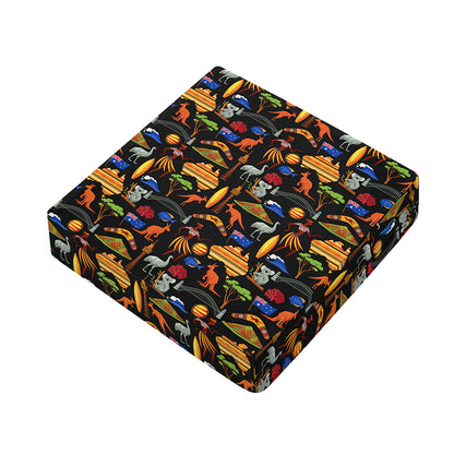 Australia Symbols Pattern Print Outdoor Seat Cushion Cover