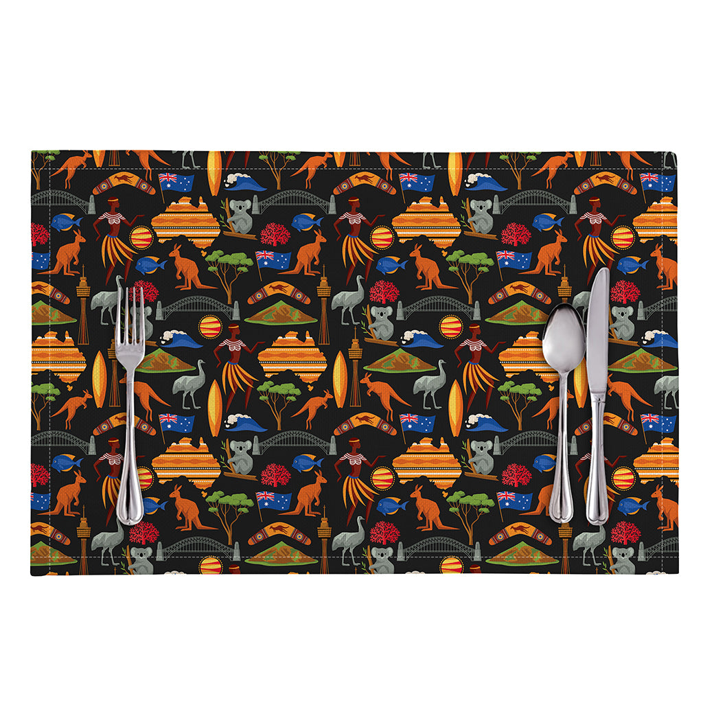 Australia Symbols Pattern Print Placemat