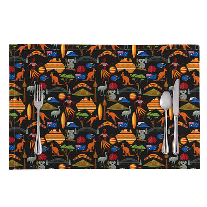 Australia Symbols Pattern Print Placemat