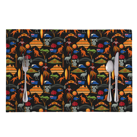 Australia Symbols Pattern Print Placemat