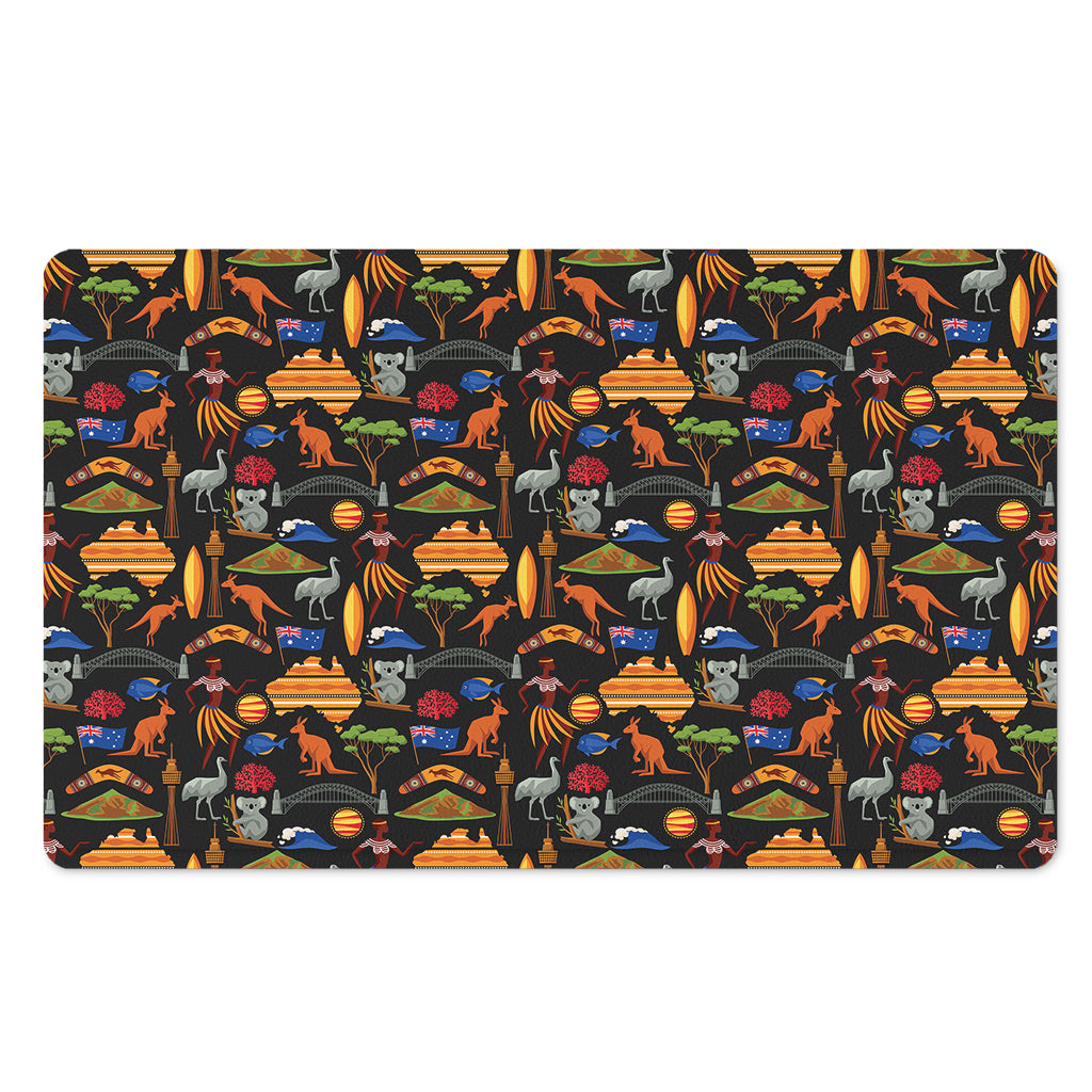 Australia Symbols Pattern Print Polyester Doormat