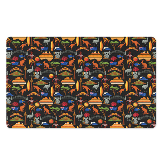Australia Symbols Pattern Print Polyester Doormat