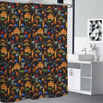 Australia Symbols Pattern Print Premium Shower Curtain