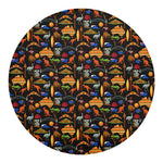 Australia Symbols Pattern Print Round Blanket
