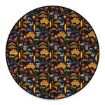 Australia Symbols Pattern Print Round Floor Mat