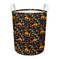 Australia Symbols Pattern Print Round Laundry Basket