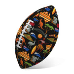 Australia Symbols Pattern Print Rugby Ball