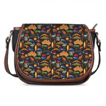 Australia Symbols Pattern Print Saddle Bag