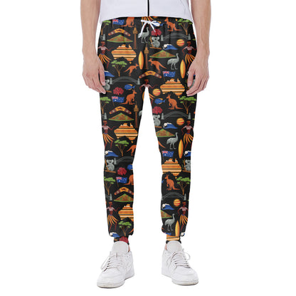 Australia Symbols Pattern Print Scuba Joggers