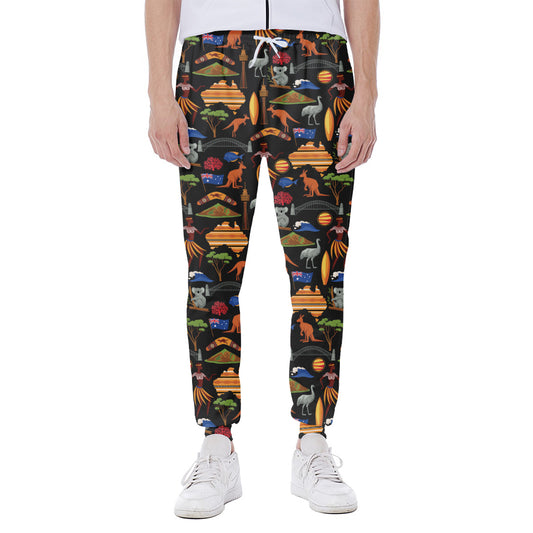 Australia Symbols Pattern Print Scuba Joggers