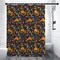 Australia Symbols Pattern Print Shower Curtain