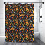 Australia Symbols Pattern Print Shower Curtain