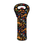 Australia Symbols Pattern Print Single Neoprene Wine Tote