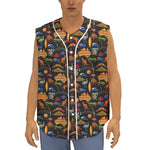 Australia Symbols Pattern Print Sleeveless Baseball Jersey