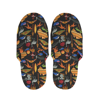 Australia Symbols Pattern Print Slippers