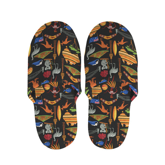 Australia Symbols Pattern Print Slippers