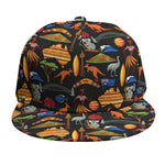 Australia Symbols Pattern Print Snapback Cap