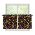 Australia Symbols Pattern Print Tier Curtains