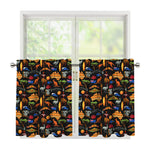 Australia Symbols Pattern Print Tier Curtains
