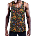 Australia Symbols Pattern Print Men's Workout Tank Top
