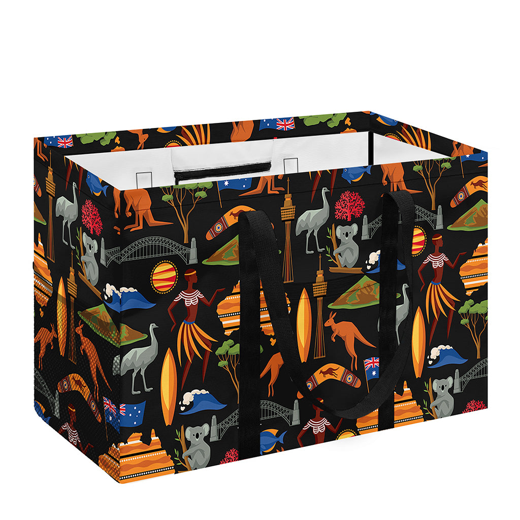 Australia Symbols Pattern Print Utility Tote Bag
