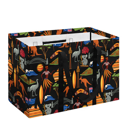 Australia Symbols Pattern Print Utility Tote Bag