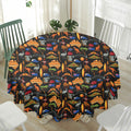 Australia Symbols Pattern Print Waterproof Round Tablecloth