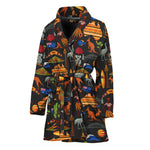Australia Symbols Pattern Print Women's Bathrobe