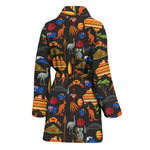Australia Symbols Pattern Print Women's Bathrobe