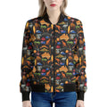 Australia Symbols Pattern Print Women's Bomber Jacket