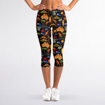 Australia Symbols Pattern Print Women's Capri Leggings