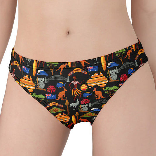 Australia Symbols Pattern Print Women's Panties