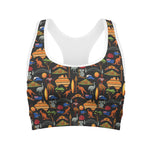 Australia Symbols Pattern Print Women's Sports Bra