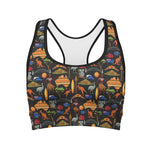 Australia Symbols Pattern Print Women's Sports Bra