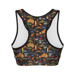 Australia Symbols Pattern Print Women's Sports Bra