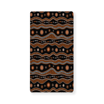 Australian Aboriginal Art Pattern Print Baby Crib Sheet
