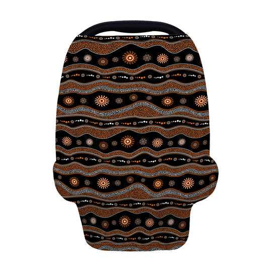 Australian Aboriginal Art Pattern Print Baby Seat Cover
