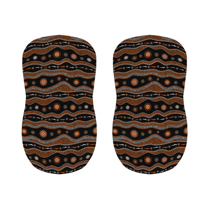 Australian Aboriginal Art Pattern Print Bar Stool Covers