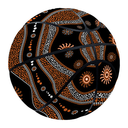 Australian Aboriginal Art Pattern Print Basketball