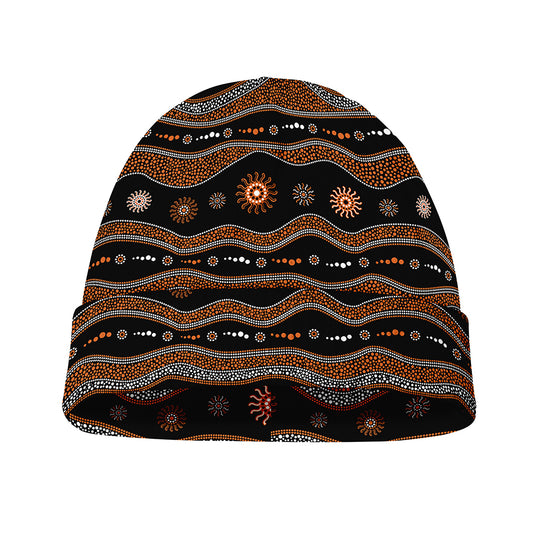Australian Aboriginal Art Pattern Print Beanie