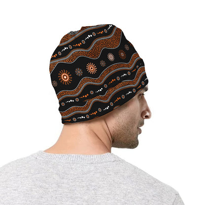 Australian Aboriginal Art Pattern Print Beanie