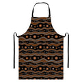 Australian Aboriginal Art Pattern Print Bib Apron With Pocket