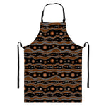 Australian Aboriginal Art Pattern Print Bib Apron With Pocket